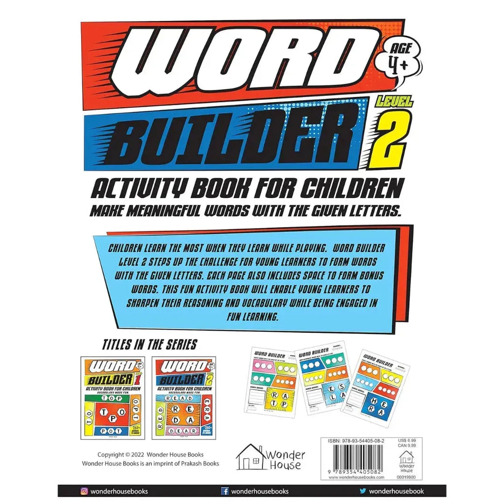 Wonder House Word Builder Activity Book Level 2 - Naivri