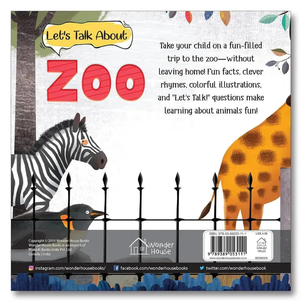 Wonder House Zoo - Illustrated Book On Zoo Animals (Let's Talk Series) - Naivri