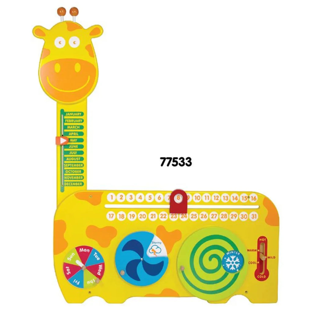 Wooden Giraffe Wall Activity Board for Kids – I'M Toy Wall Play Board - Naivri