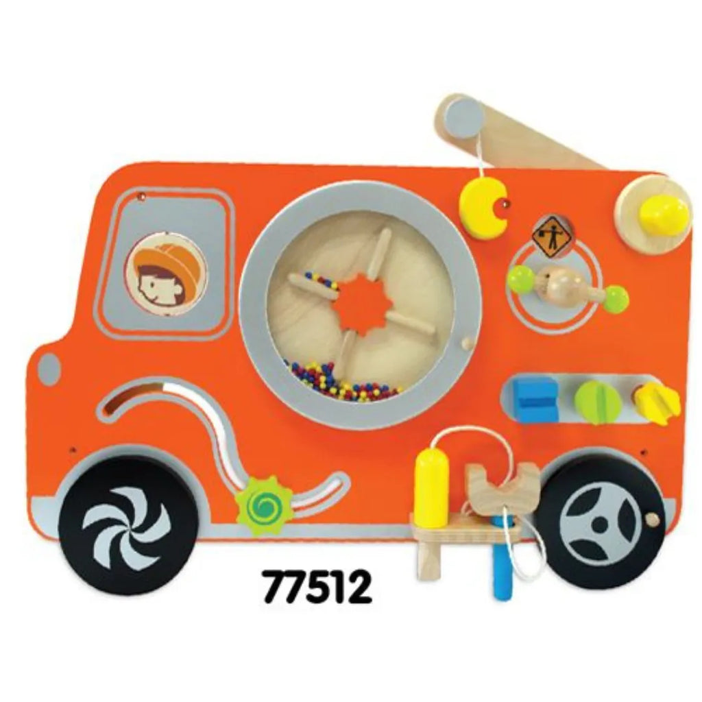 Wooden Work Truck Wall Activity Board for Kids – I'M Toy Wall Play Board - Naivri