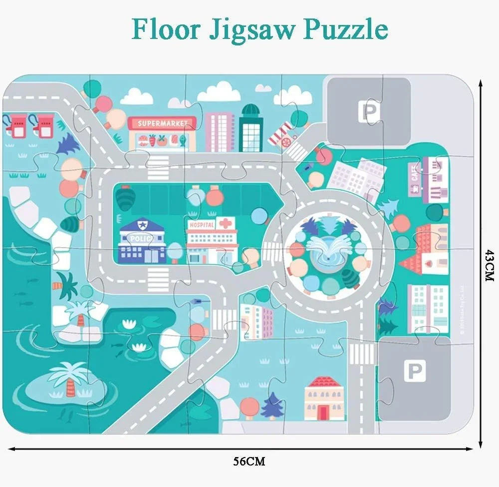 WUDLY 115 Pieces Wooden City Building Blocks - Naivri