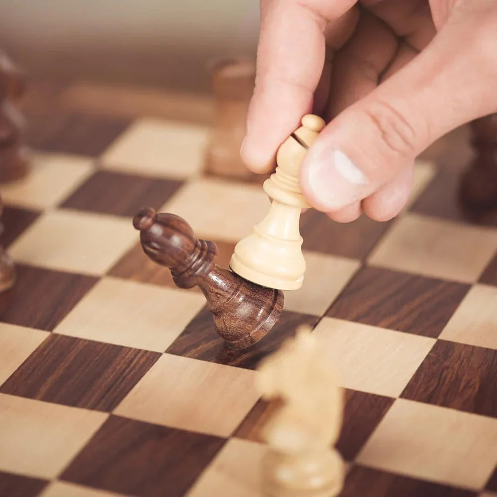 Wudly 2-in-1 Big Chess & Checkers - Naivri