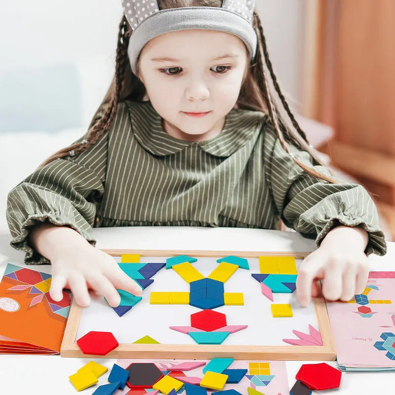 Wudly - 3D Magnetic Tangram Puzzle Set – Build, Solve, and Enjoy Hours of Fun - Naivri