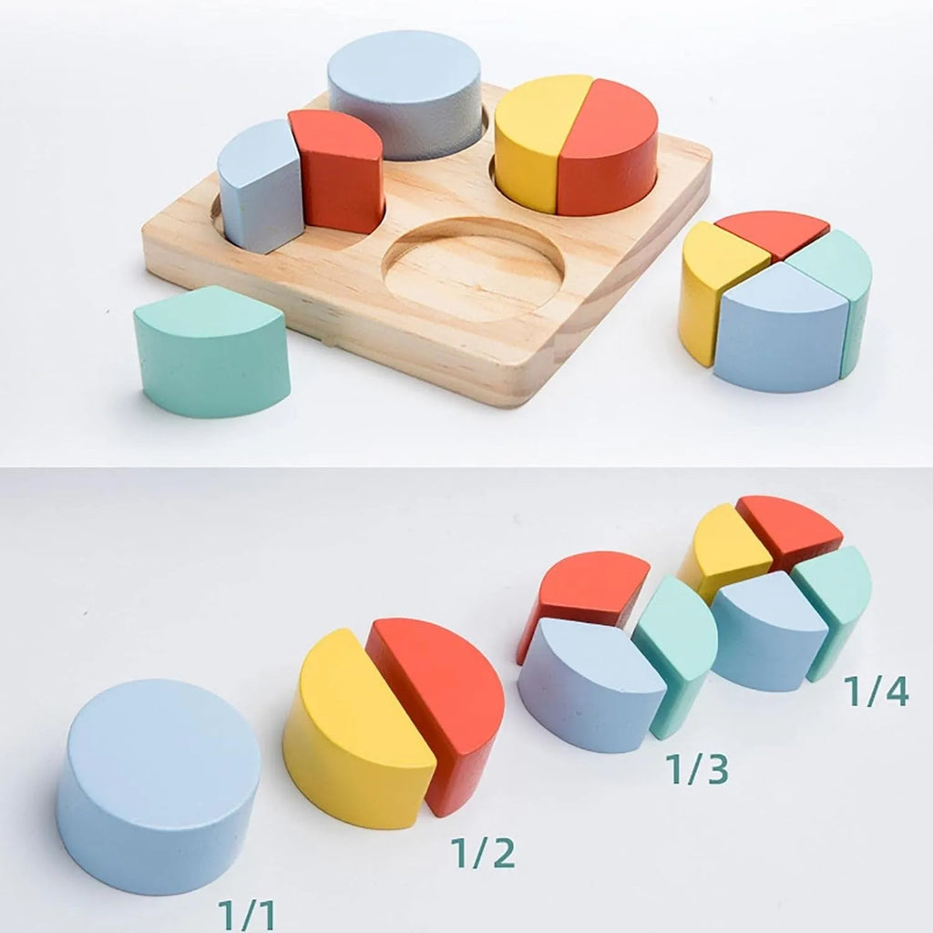 Wudly - 4 in 1 Shape Sorter Puzzle Block Wooden Educational Shape Sorting Puzzle Toy, Learning Shapes, Geometric Funny Square Interactive Early Educational Toys for 3+ Years Kids, Bright Colors Wooden Block, Child Safe Certified - Naivri