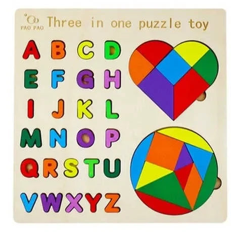Wudly - Alphabet With Shape Puzzle - Naivri