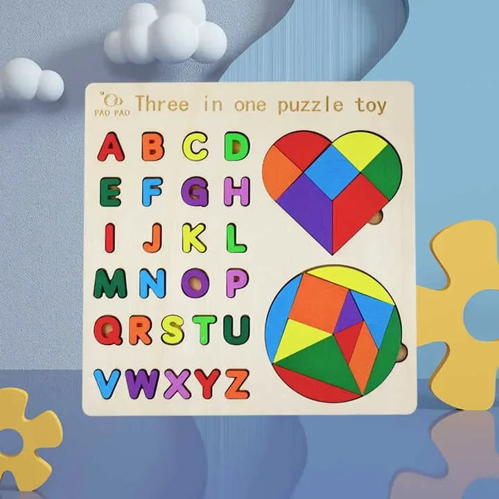 Wudly - Alphabet With Shape Puzzle - Naivri
