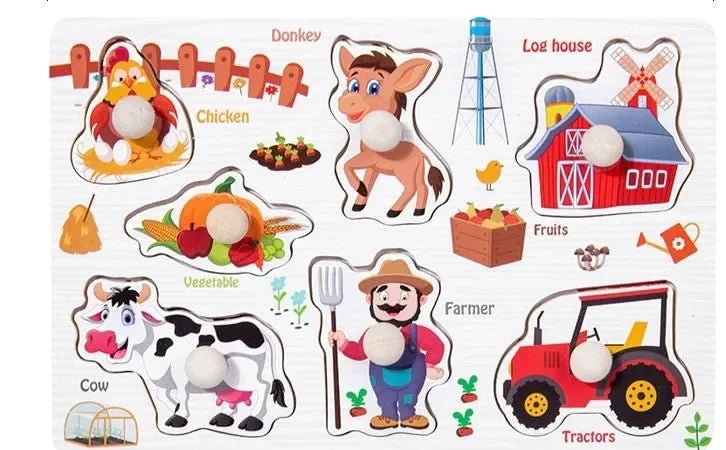 Wudly - Early Learning Small Knob Puzzle - Naivri