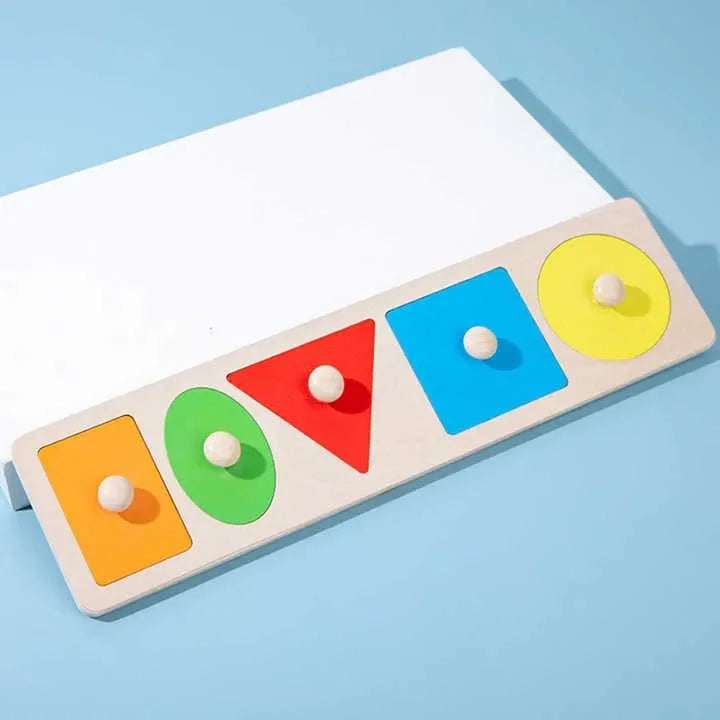 Wudly - Long Five Shape Knob Board Puzzle - Naivri