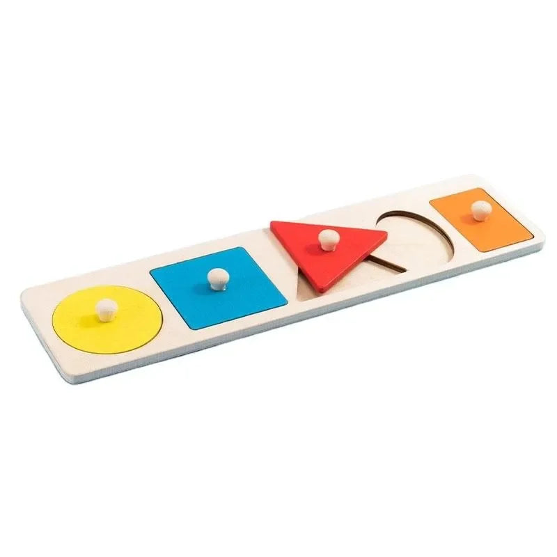 Wudly - Long Five Shape Knob Board Puzzle - Naivri
