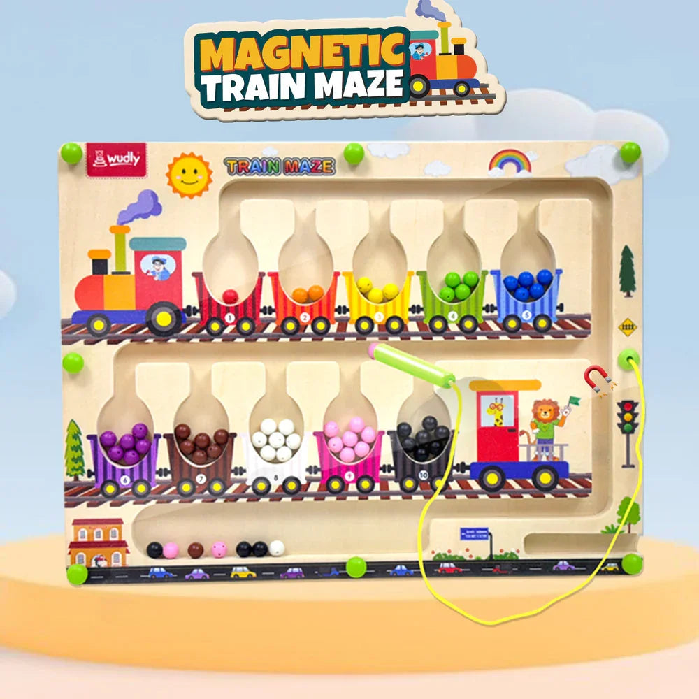 Wudly Magnetic Train Maze - Naivri