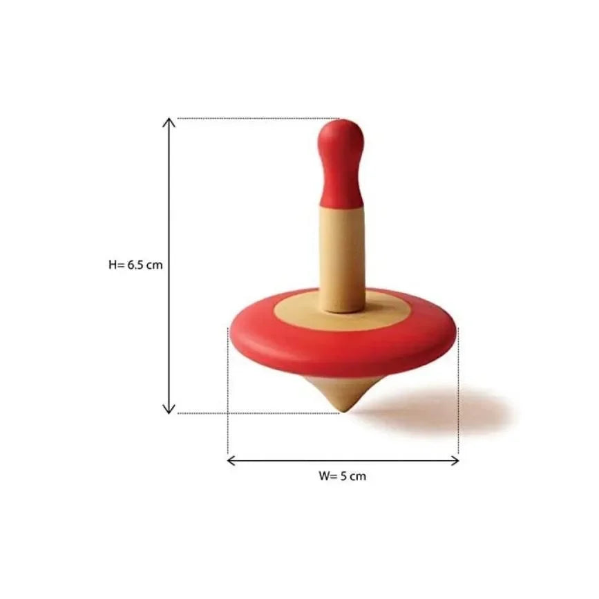 Wudly - Toys Wooden Spinning Top Toy Lattu Bhawra Lattoo Chakri Good Gift for Fun Games, Recreational & Therapeutic Use for Children, Adults & Seniors (Pack of 4)(Multi Colors ) Eco Friendly & Safe Non Toxic Colors - Naivri