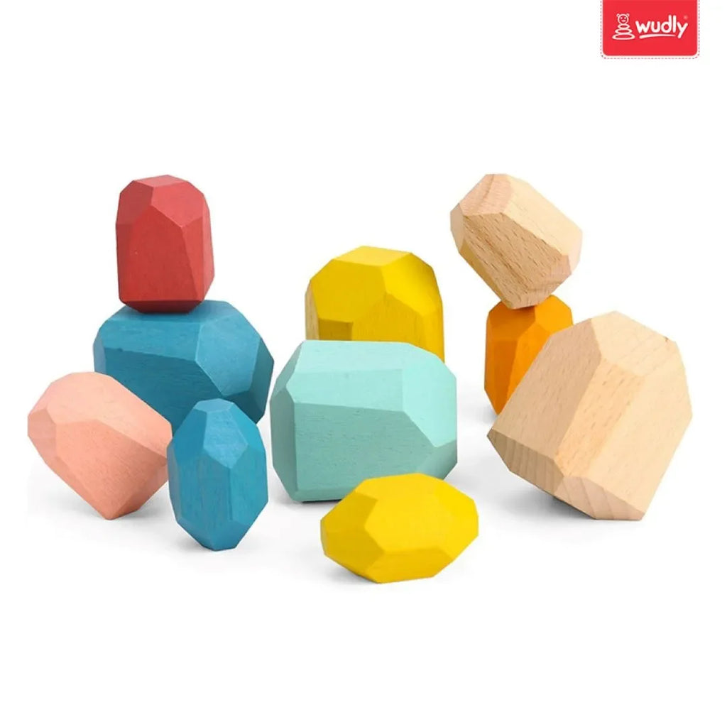 Wudly Wooden Balancing Stone For Kids - Naivri