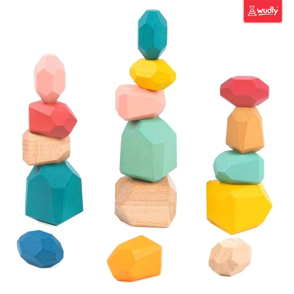Wudly Wooden Balancing Stone For Kids - Naivri
