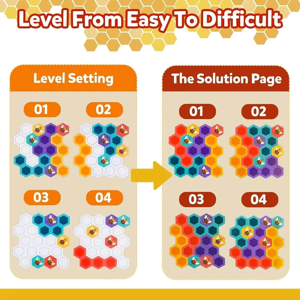 Wudly Wooden Bee Puzzle Game - Naivri