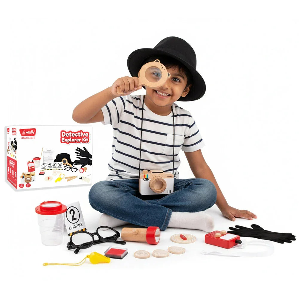 Wudly Wooden Detective Role Play Set - Naivri