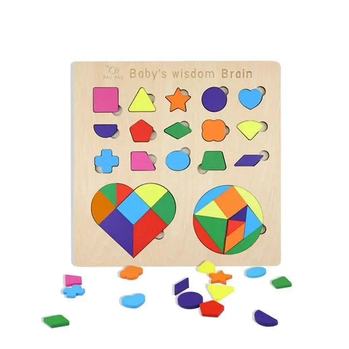 Wudly - Wooden Four Smart Brain Puzzle - Naivri