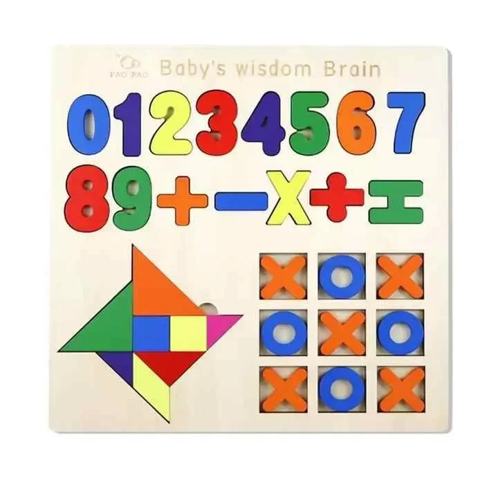 Wudly - Wooden Four Smart Brain Puzzle - Naivri