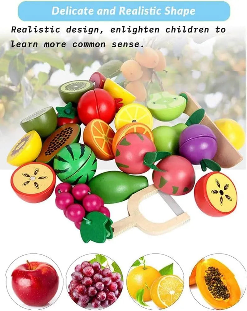 Wudly Wooden Magnetic Cutting Fruit - Naivri