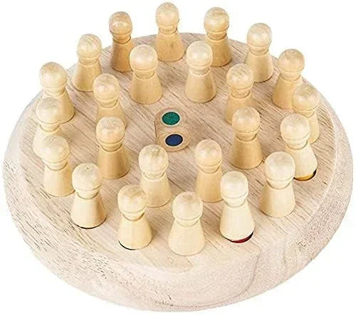 Wudly Wooden Memory Chess Game for Kids | Fun Indoor Board Game for 5-10 Years | Mind Logic Memory Match Stick Game | Brain Booster Toy for Boys & Girls | Kids Board Games 7+ Years - Naivri