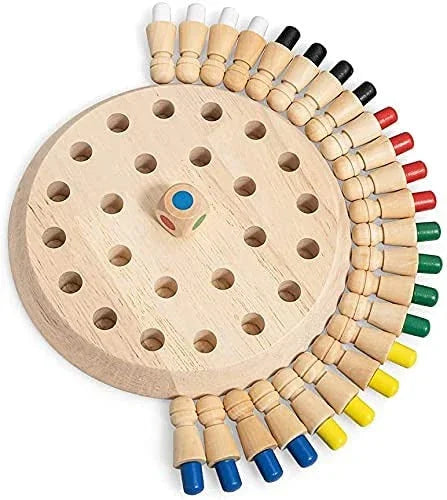 Wudly Wooden Memory Chess Game for Kids | Fun Indoor Board Game for 5-10 Years | Mind Logic Memory Match Stick Game | Brain Booster Toy for Boys & Girls | Kids Board Games 7+ Years - Naivri