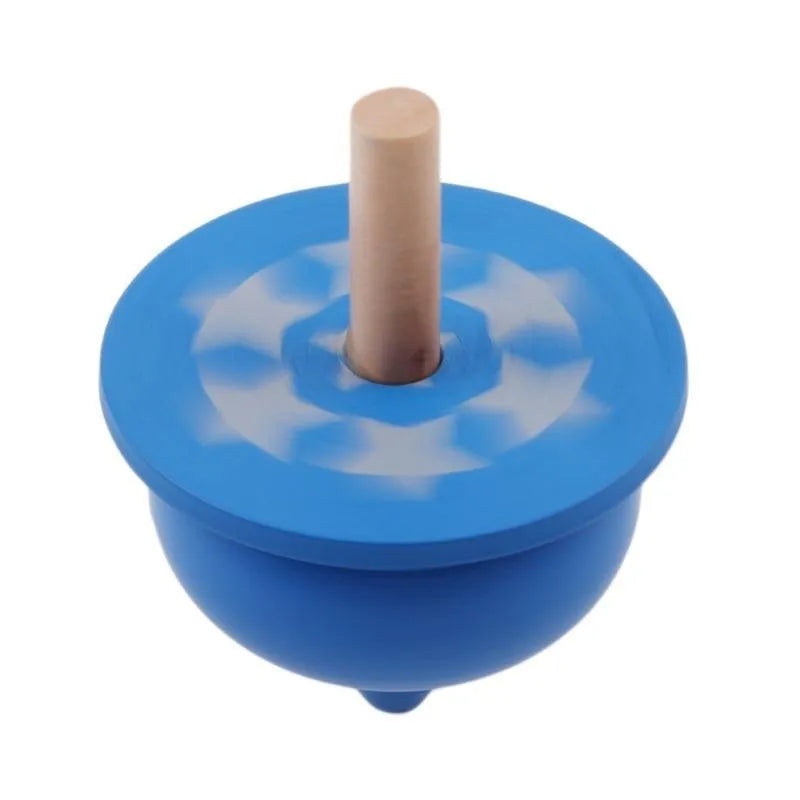 Wudly Wooden Spinning Top Toy with Intricate Patterns – Durable, Colorful, and Mesmerizing for Kids and Adults - 4 Pieces - Naivri