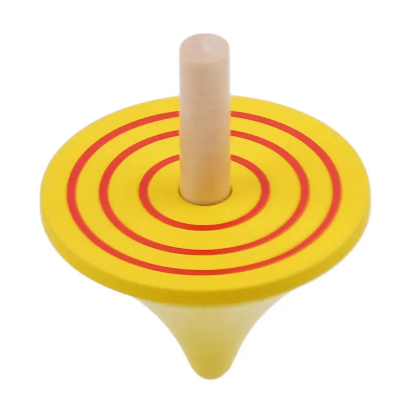 Wudly Wooden Spinning Top Toy with Intricate Patterns – Durable, Colorful, and Mesmerizing for Kids and Adults - 4 Pieces - Naivri