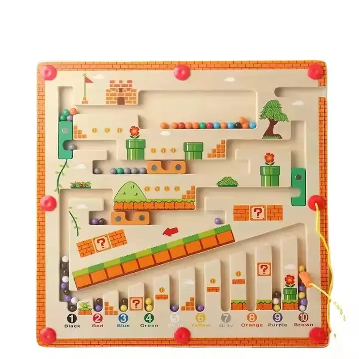 Wudly Wooden Super Mario Magnetic Maze - Naivri