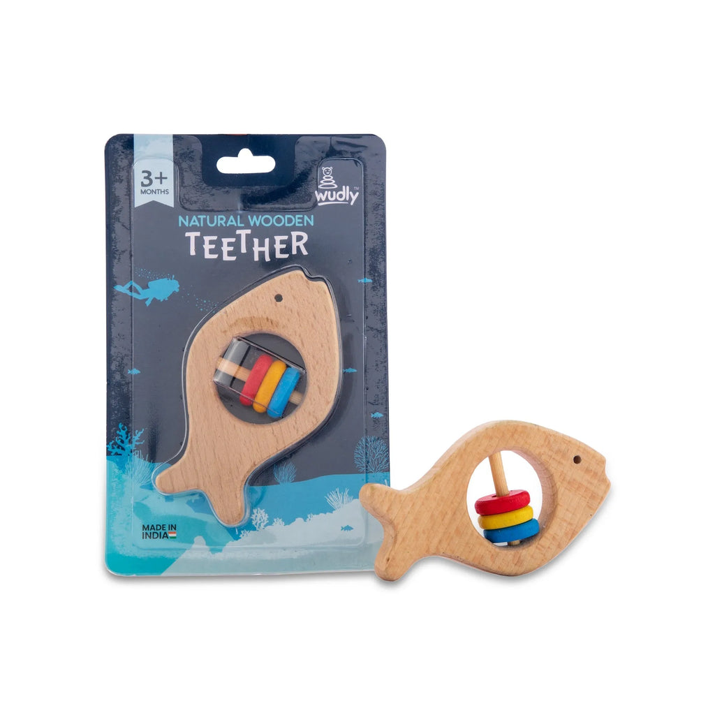 Wudly - Wooden Teether Fish - Naivri