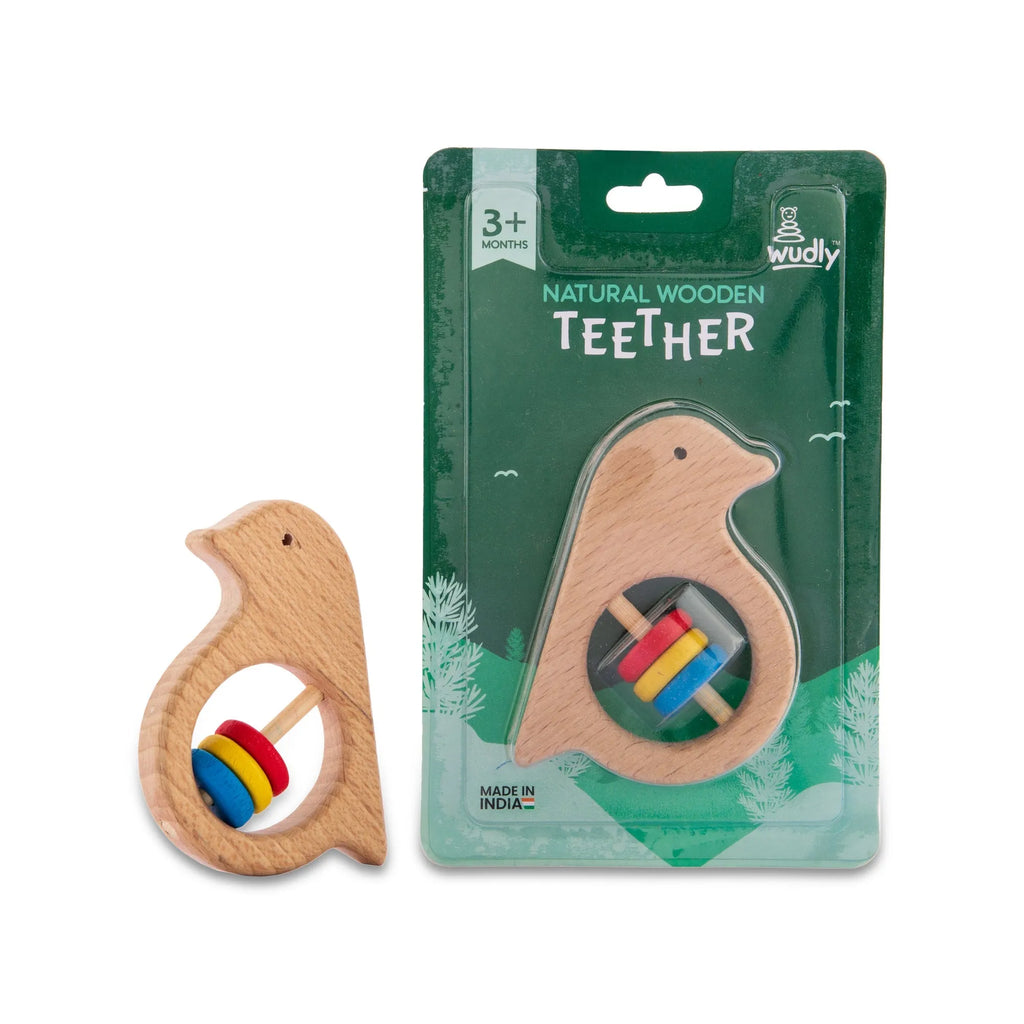 Wudly - Wooden Teether Sparrow - Naivri