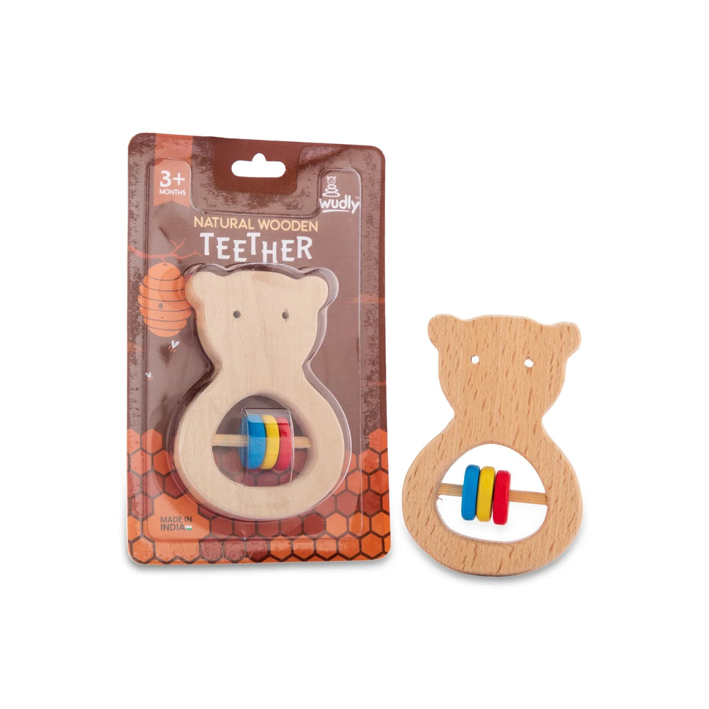 Wudly - Wooden Teether Teddy - Naivri