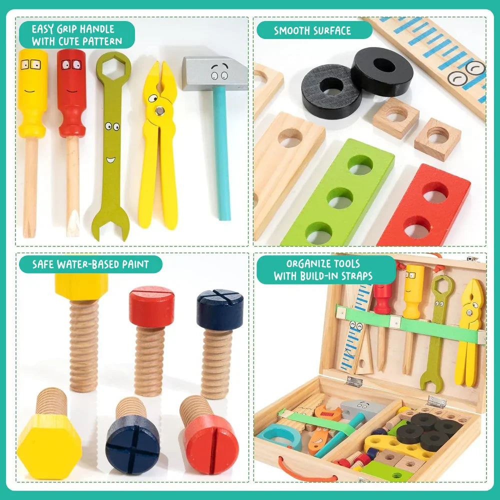 Wudly Wooden Tool Box - Naivri