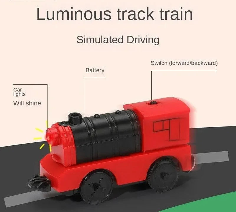 Wudly Wooden Train Set Building Blocks - Naivri