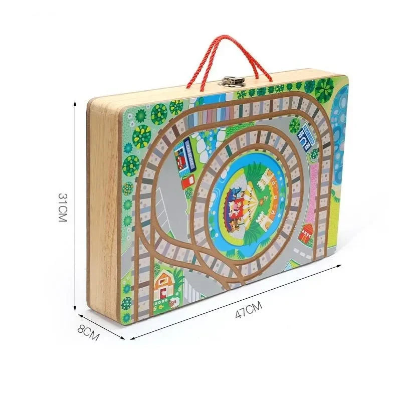 Wudly Wooden Train Set Building Blocks - Naivri