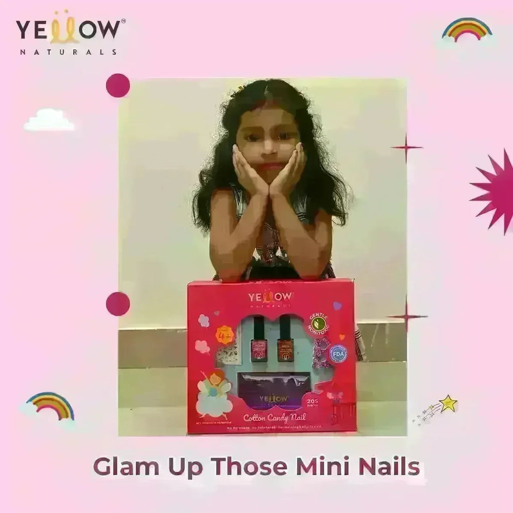 Yellow Naturals Cotton Candy Nail - Naivri