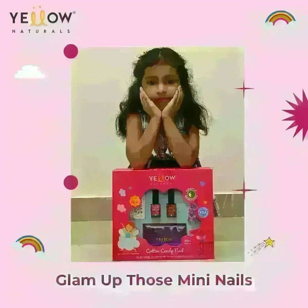 Yellow Naturals Cotton Candy Nail - Naivri