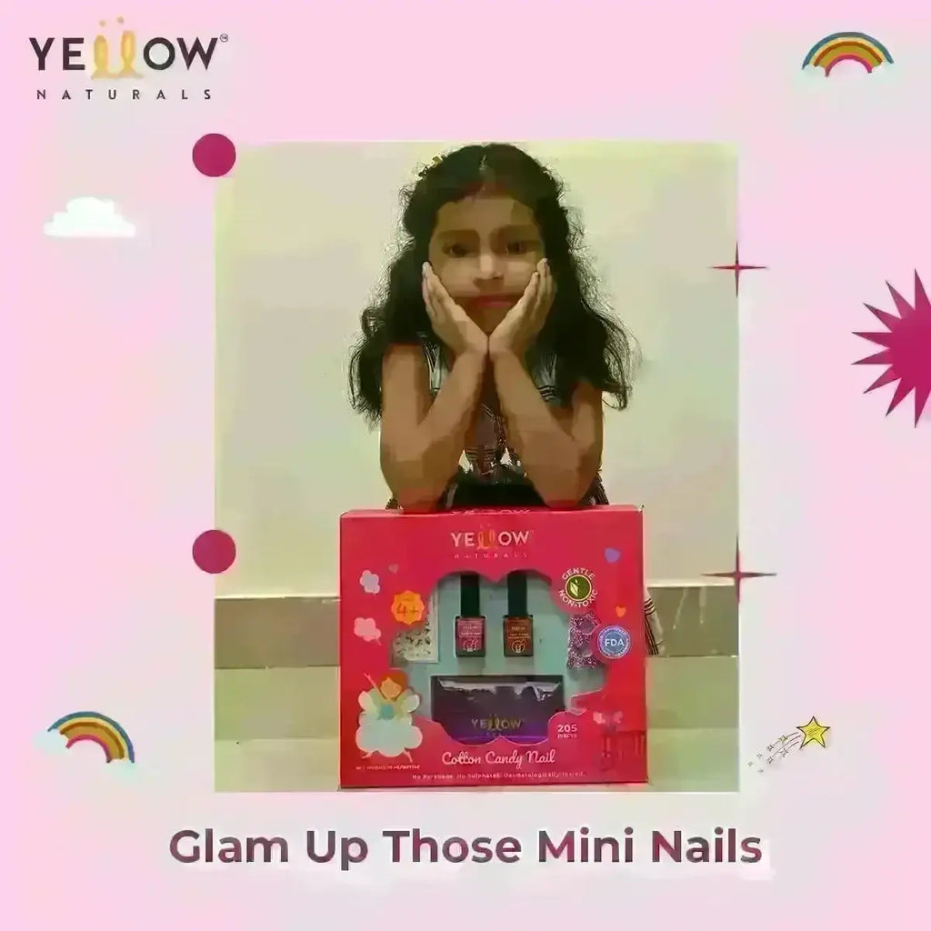 Yellow Naturals Cotton Candy Nail - Naivri