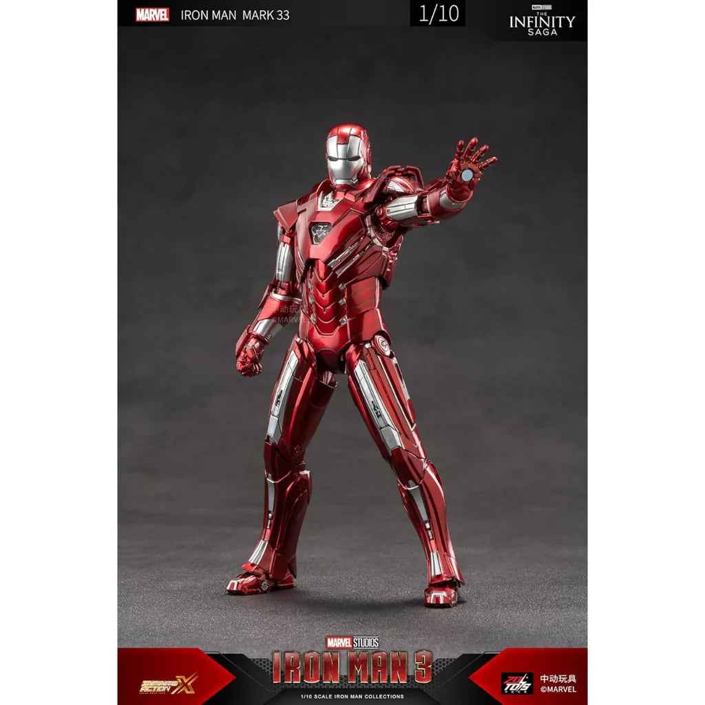 ZD Toys Marvel Iron Man MK33 Enhanced Energy Suit Figure – Premium 1/10 Scale Collectible for Ages 15+ - Naivri