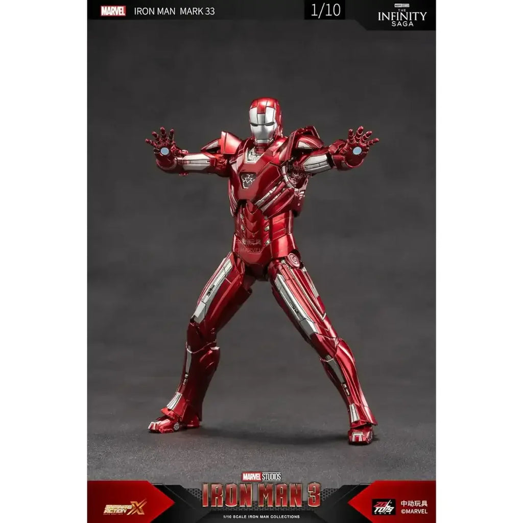 ZD Toys Marvel Iron Man MK33 Enhanced Energy Suit Figure – Premium 1/10 Scale Collectible for Ages 15+ - Naivri