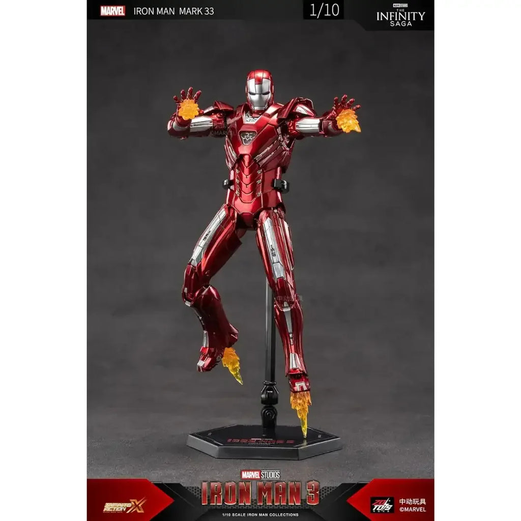 ZD Toys Marvel Iron Man MK33 Enhanced Energy Suit Figure – Premium 1/10 Scale Collectible for Ages 15+ - Naivri