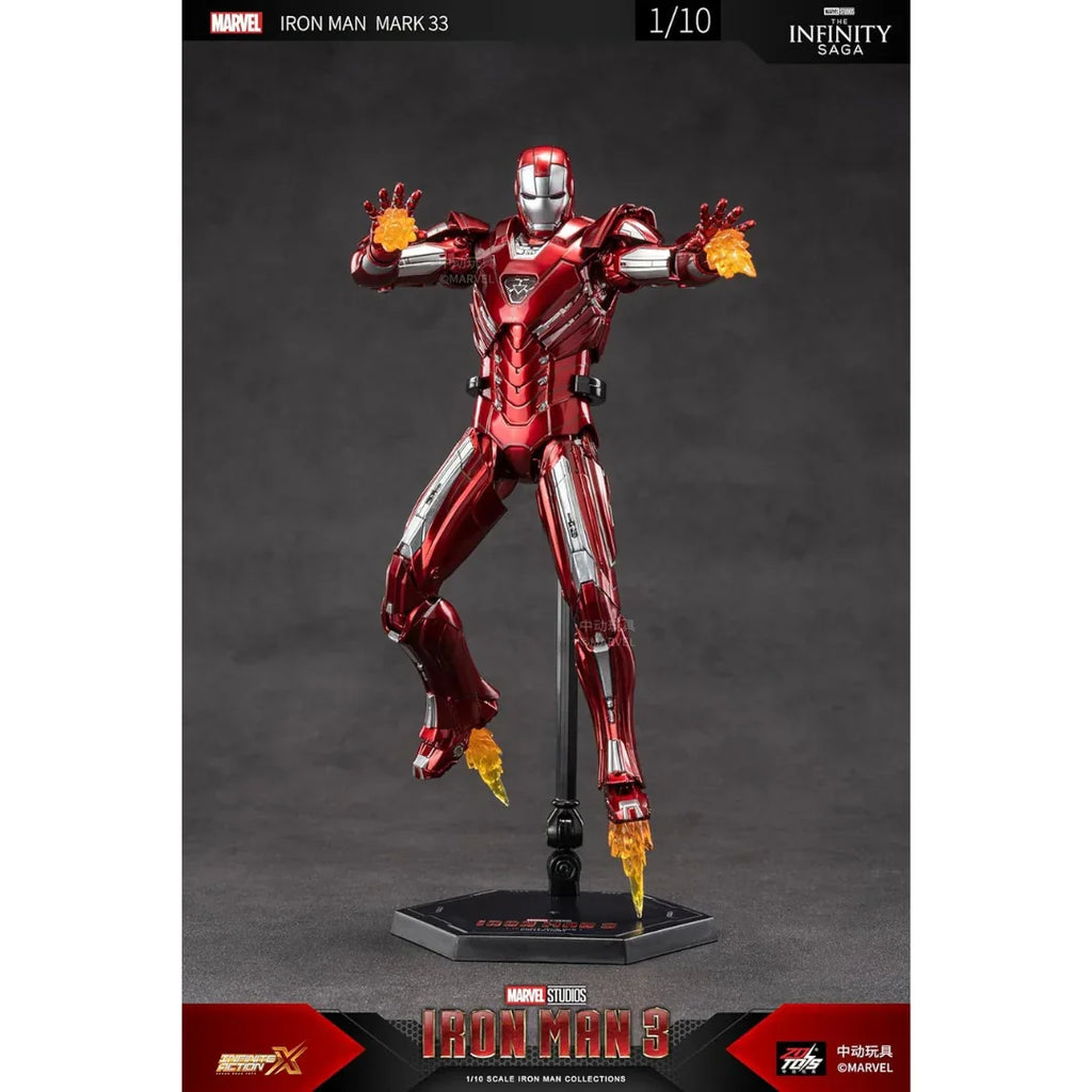 ZD Toys Marvel Iron Man MK33 Enhanced Energy Suit Figure – Premium 1/10 Scale Collectible for Ages 15+ - Naivri
