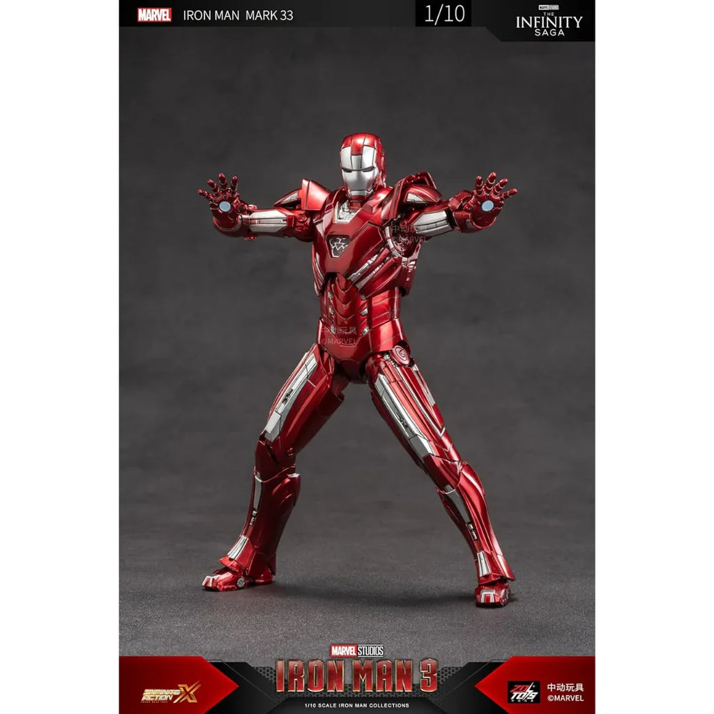 ZD Toys Marvel Iron Man MK33 Enhanced Energy Suit Figure – Premium 1/10 Scale Collectible for Ages 15+ - Naivri