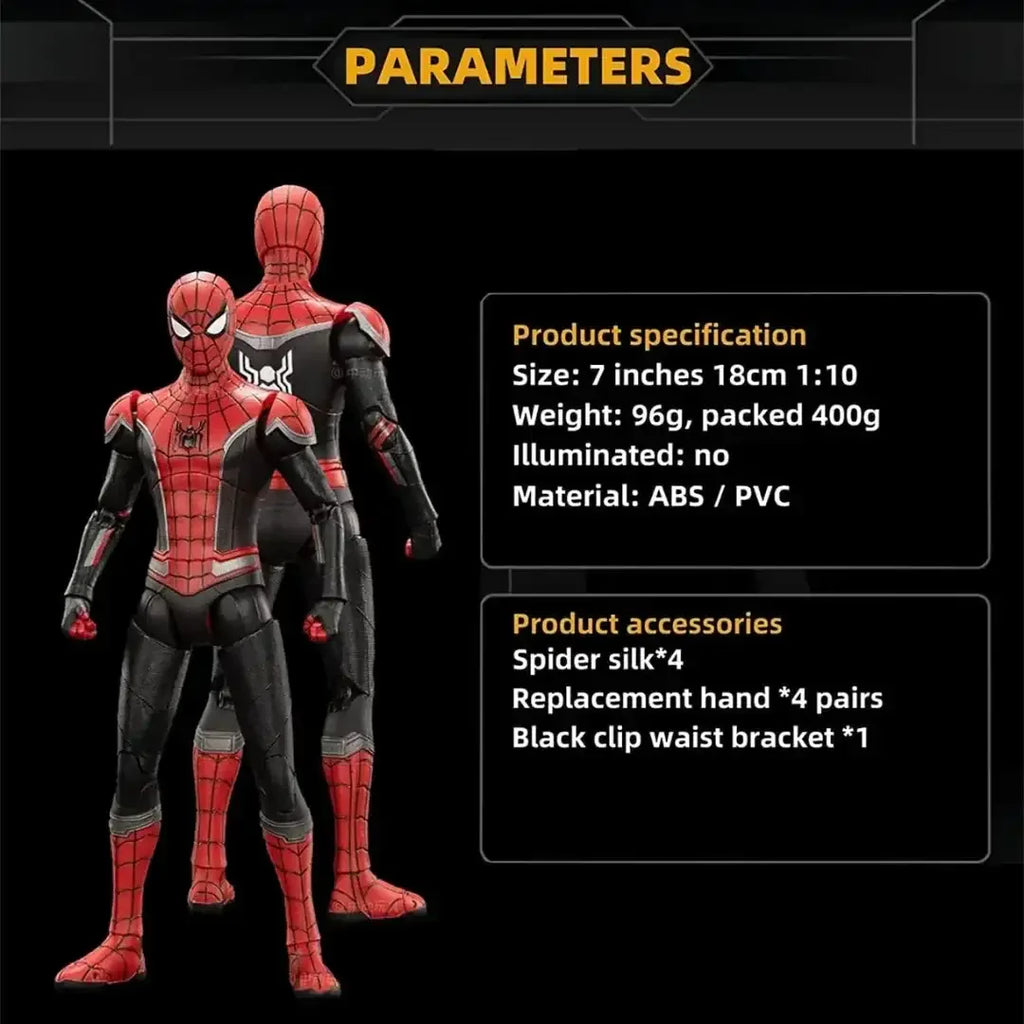 ZD Toys Marvel Spider-Man Upgraded Suit Action Figure – 7-Inch Collectible for Ages 15+ - Naivri