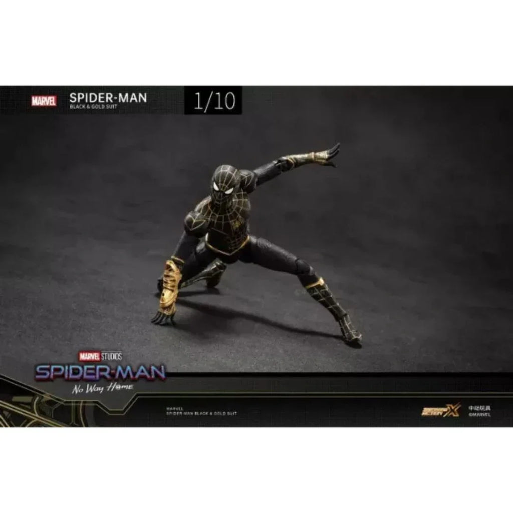 Zd Toys Spider-Man No Way Home Black and Gold Suit Action Figure – Ages 14+ - Naivri