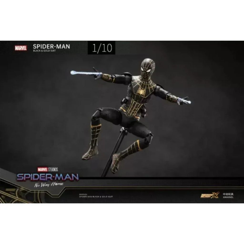 Zd Toys Spider-Man No Way Home Black and Gold Suit Action Figure – Ages 14+ - Naivri