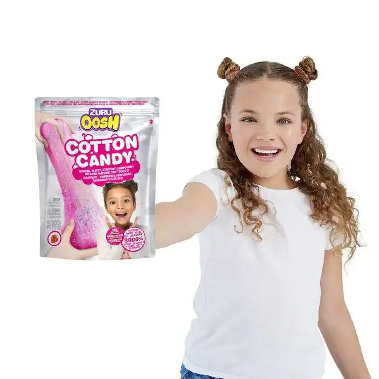 ZURU Oosh Fluffy Cotton Candy Sensory Compound – Stretchy Fluff Play (3 Years+) - Naivri