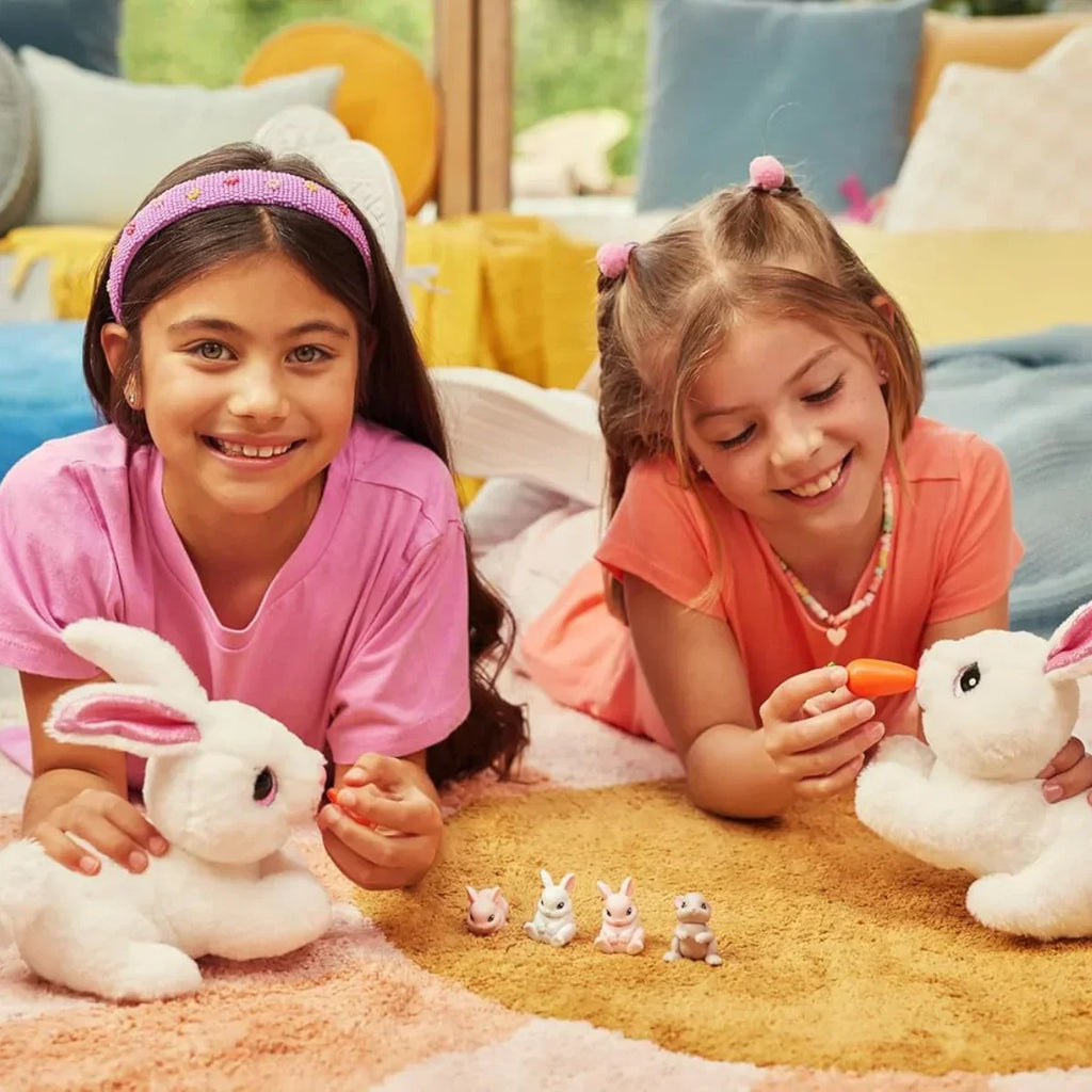 Zuru Pets Alive Mama Bunny & Baby Surprise Series 1 - Interactive Plush Toy with Sounds & Hidden Babies - Naivri