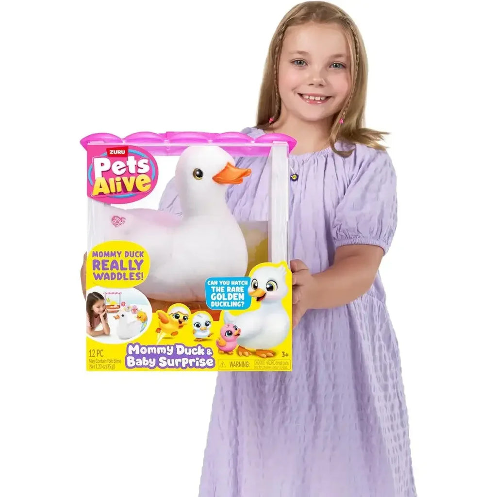 ZURU Pets Alive Mommy Duck Surprise Family – Hatching Babies & Waddling Play (3+ Years) - Naivri