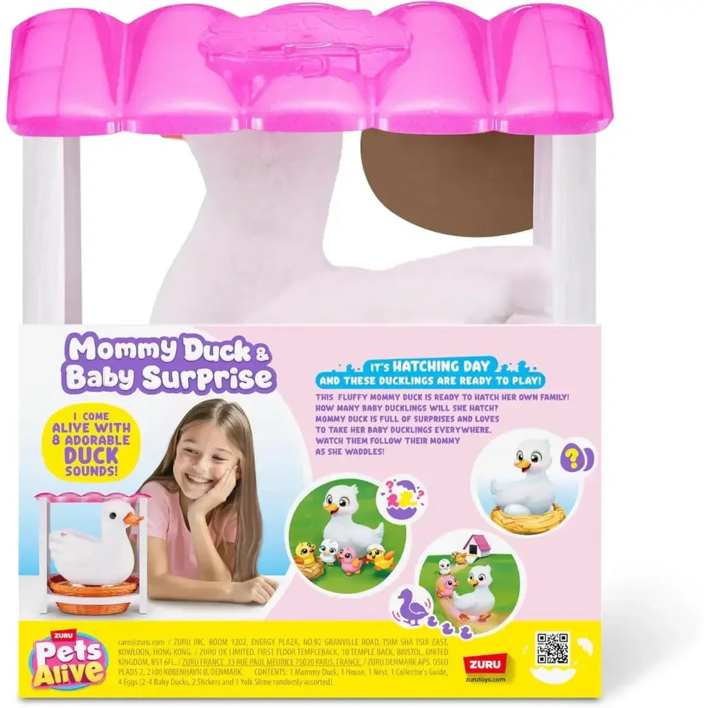 ZURU Pets Alive Mommy Duck Surprise Family – Hatching Babies & Waddling Play (3+ Years) - Naivri