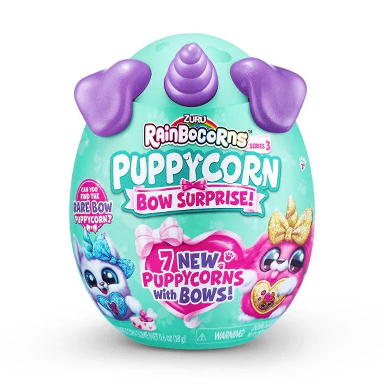Zuru Rainbocorns Puppycorn Bow Surprise – Adorable Plush Toy with 5 Hidden Surprises (Styles May Vary) - Naivri