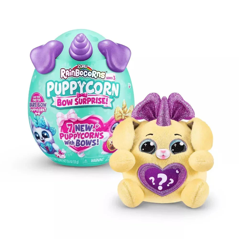 Zuru Rainbocorns Puppycorn Bow Surprise – Adorable Plush Toy with 5 Hidden Surprises (Styles May Vary) - Naivri